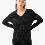 Pijama negru imprimat Blackspade ELIZA 51944C