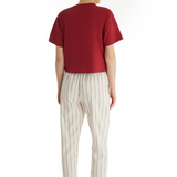 Tricou scurt Dama Blackspade Simona T60552 Bumbac bordo