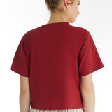 Tricou scurt Dama Blackspade Simona T60552 Bumbac bordo