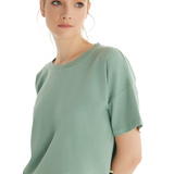 Tricou scurt Dama Blackspade Simona T60552 Bumbac verde