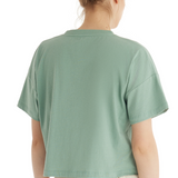 Tricou scurt Dama Blackspade Simona T60552 Bumbac verde