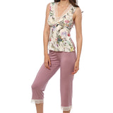 Pajama blouse ALINE-NIGHT Purple AB019