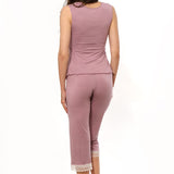 Pajama blouse ALINE-NIGHT Purple AB019