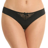 Chilot brazilian microfibra si dantela CATRINA S1136N negru