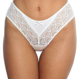Chilot brazilian cu talie inalta alb CATY S1789N