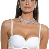 Sutien Balconet cu bretele reglabile alb CATY R1635