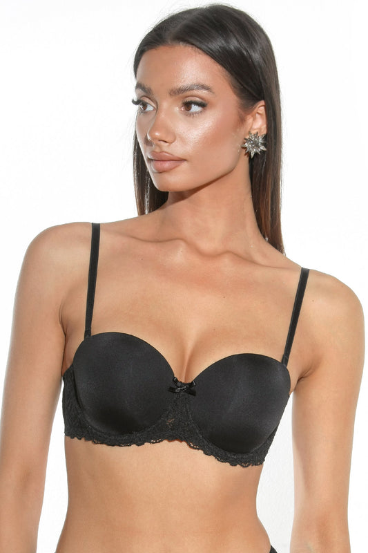Sutien Balconet microfibra CATY negru R1635