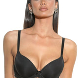 Soft cup bra low-cut CATY R1634 black