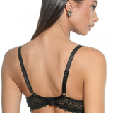 Soft cup bra low-cut CATY R1634 black