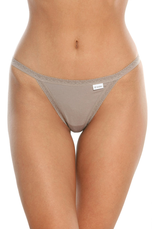 Chilot tanga bumbac Brun CECILIA S1792