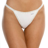 Chilot tanga bumbac Alb CECILIA S1792
