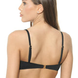 Sutien de baie balconette cu bretele detașabile Easy Black DR682