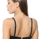 Sutien de baie balconette cu bretele detașabile Easy Black DR685