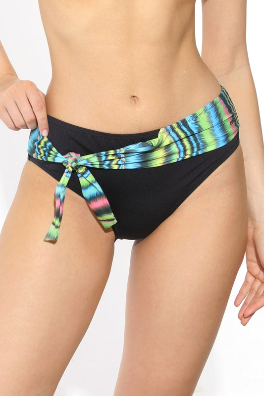 Slip de baie inalt imprimeu vibrant Kampala DS663