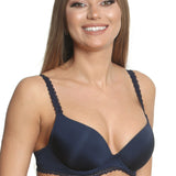 Navy blue ELLY R1644 low-cut soft cup bra