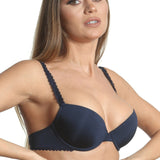 Navy blue push-up bra ELLY R1643