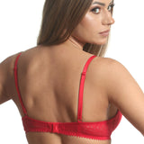 EMMY RED low-cut soft cup bra R1656