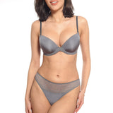 Evelyn R1578 Gray push-up bra