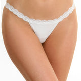 Chilot tanga din bumbac alb ISA S0532
