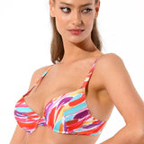 Sutien de baie clasic Rosu imprimat Palau DR605