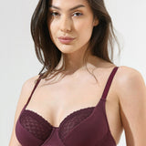 Sutien cu cupa neburetata burgundy ANNA R1709