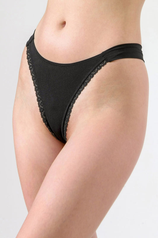 Chilot tanga negru ELLA S1863