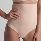 Tanga modelatort Sculpting talie înaltă Bej SCPHWT