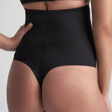Tanga modelatort Sculpting talie înaltă Negru SCPHWT