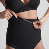 Tanga modelatort Sculpting talie înaltă Negru SCPHWT