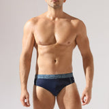 Slip de baie barbati bleumarin-imprimat NELSON UD096