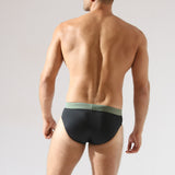 Slip de baie barbati negru-kaki NELSON UD096