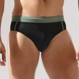 Slip de baie barbati negru-kaki NELSON UD096