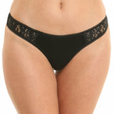 Chilot tanga din bumbac negru AIDA S0838