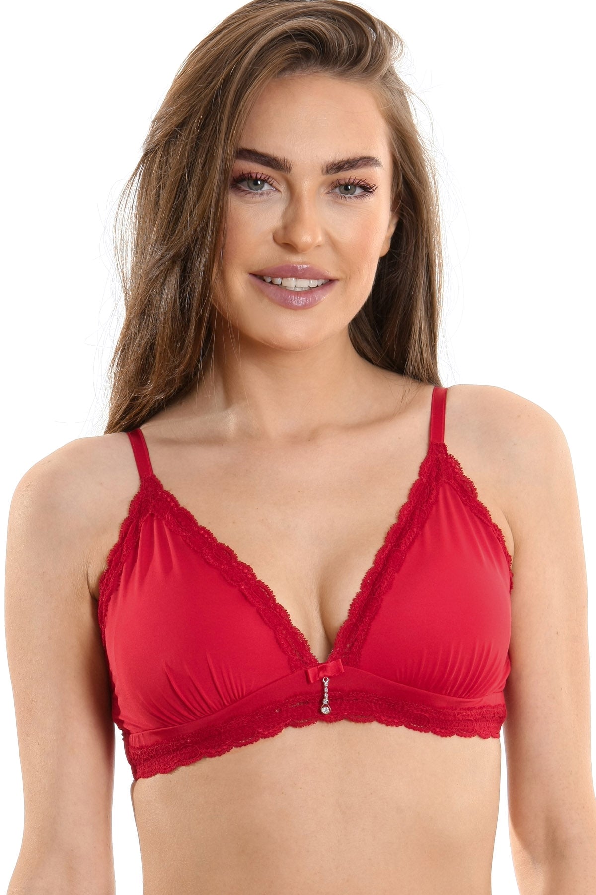 sutien triunghi rosu