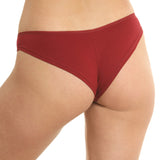 Set 3 buc chiloti brazilieni din bumbac bordo CAMI S0836
