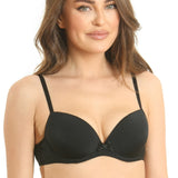 Sutien push-up microfibra si dantela OLGA R1445 negru