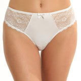 Chilot clasic microfibra si dantela CATRINA S1137 alb