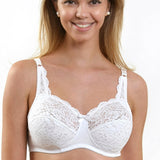 Sutien alb bumbac cu dantela FIONA R1103