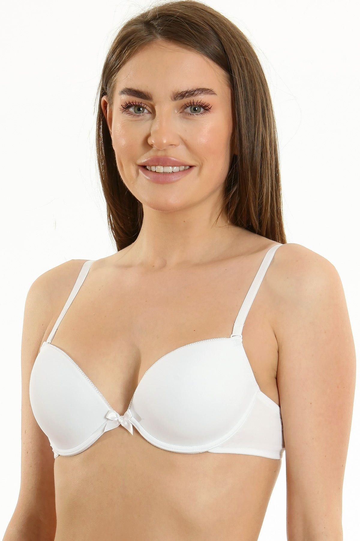 sutien push up alb