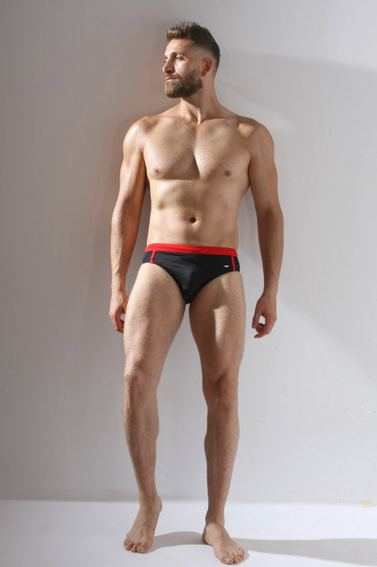 Slip de baie pentru barbati negru Nelson UD096