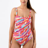 Costum de baie intreg Rosu imprimat Palau D1296