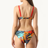 Slip de baie clasic Rosu imprimat Rava DS568