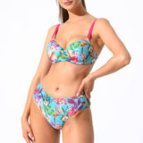 Sutien de baie clasic Verde Imprimat Thai DR572