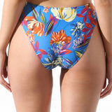 Classic Blue Thai Printed Swim Briefs DS572