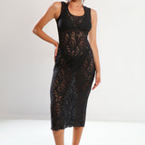 Rochie de plajă negru DA008