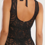 Rochie de plajă negru DA007