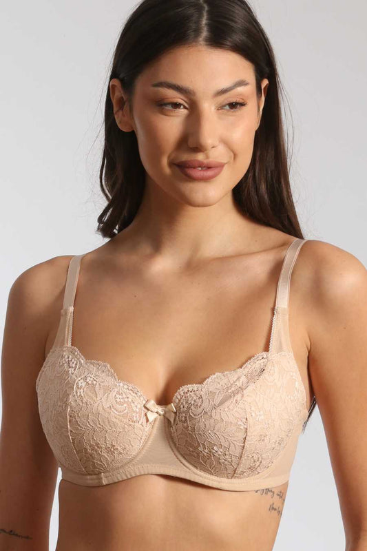Sutien clasic cu dantela nude OLGA R1448