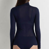 Bluza tip maletă cu cașmir bleumarin BL006