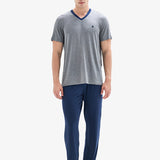 Pijamale Blackspade gri/albastru EDUARD 40885C