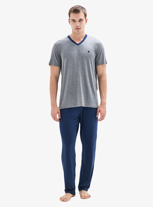Pijamale Blackspade gri/albastru EDUARD 40885C
